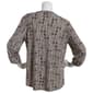 Petite Cure 3/4 Sleeve 2 Pocket 1/2 Zip Snake Blouse - image 2