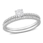 Diamond Classics(tm) 14kt. White Gold 1/2ct. Diamond Bridal Ring Set - image 1