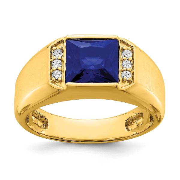 Mens Gentlemens Classics(tm) 14kt. Gold 2 1/2ctw. Sapphire Ring - image 