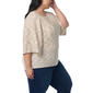 Plus Size Gloria Vanderbilt Amora Elbow Sleeve Space Dye Sweater - image 3
