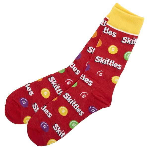 Mens Crazy Socks Skittles Crew Socks - image 
