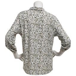 Womens Emily Daniels 3/4 Sleeve Dot Button Front Blouse