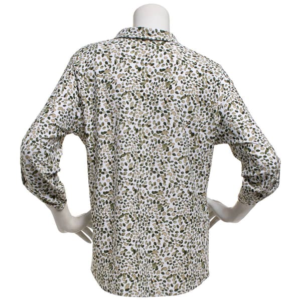 Womens Emily Daniels 3/4 Sleeve Dot Button Front Blouse