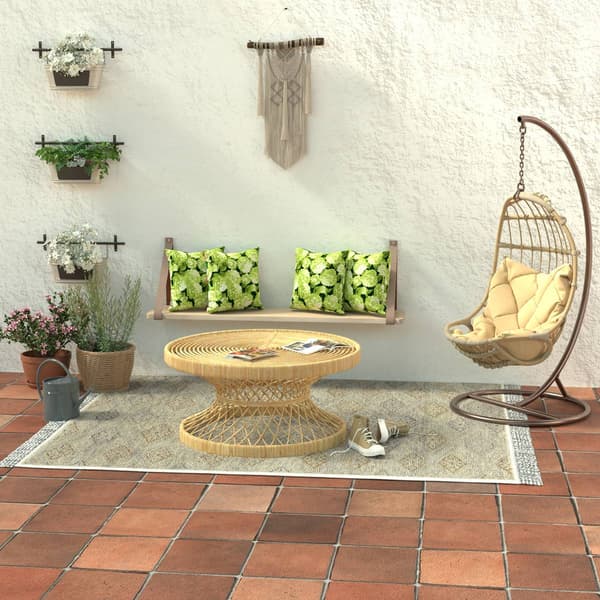 Jordan Manufacturing 2pk. Hydrangea Floral Outdoor Throw Pillows