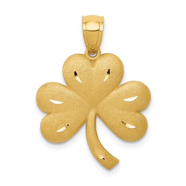 Unisex Gold Classics&#40;tm&#41; 14kt. Gold Shamrock Charm - image 