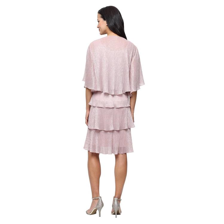 Petite SLNY Shimmer Tiered Jacket Dress