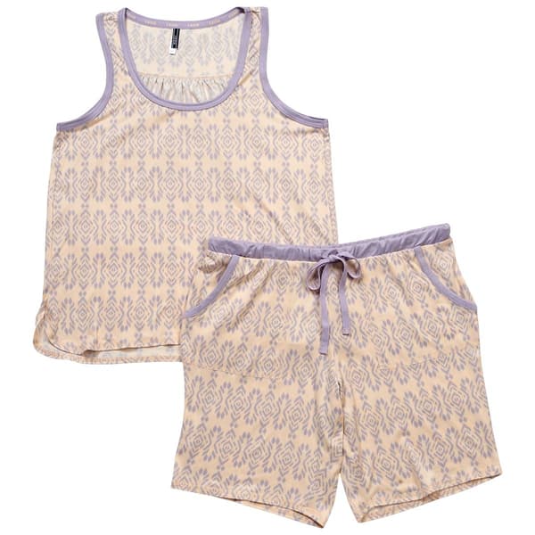 Womens IZOD&#40;R&#41; Ikat Geo Tank & Bermuda Short Pajama Set