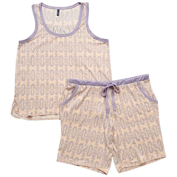 Womens IZOD&#40;R&#41; Ikat Geo Tank & Bermuda Short Pajama Set - image 