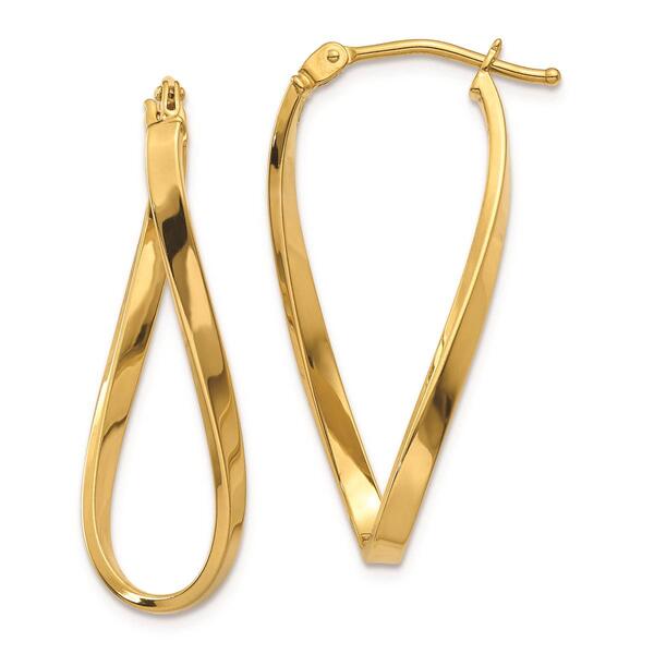 Gold Classics&#40;tm&#41; 14kt. Gold Small Twisted 9x2mm Earrings - image 