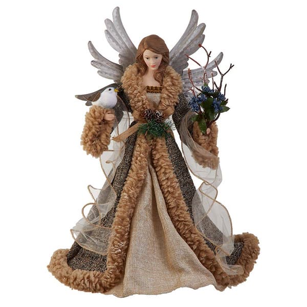 Kurt S. Adler 16in. Rustic Glam Angel Tree Topper