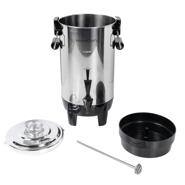 HomeCraft Quick-Brewing 1000-Watt Automatic 30-Cup Coffee Urn