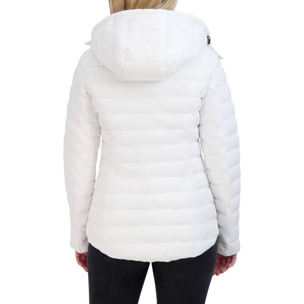 Womens Nautica Packable Jacket w/Faux Fur Lined Hood