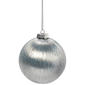 Silver Silk-Look Shatterproof Ball Ornament - image 1