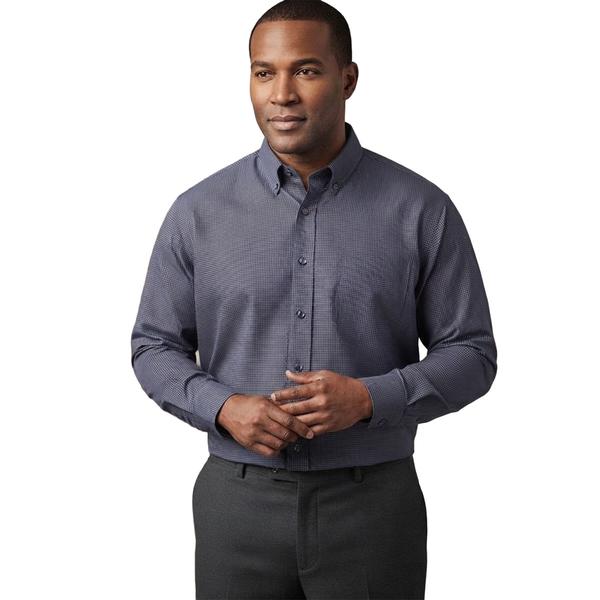 Mens Big & Tall Christian Aujard Checkered Dress Shirt - Black - image 