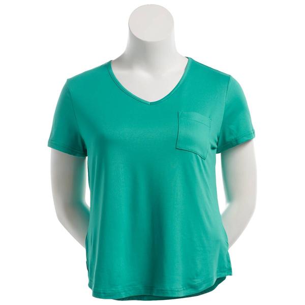 Womens MUK LUKS® Short Sleeve Cloud Knit Pajama Tee w/Pocket - image 