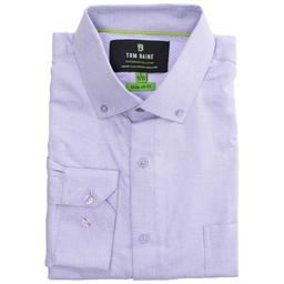 Mens Tom Baine Regular Fit Textured Dress Shirt - Lilac