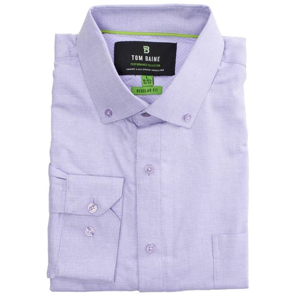 Mens Tom Baine Regular Fit Textured Dress Shirt - Lilac - image 