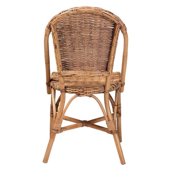 Baxton Studio Neola Bohemian Rattan 2pc. Dining Chair Set
