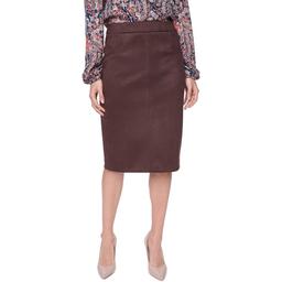 Womens Tommy Hilfiger Pull On Faux Suede Pencil Skirt
