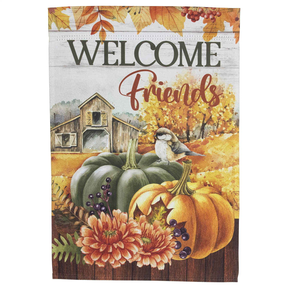 Northlight Welcome Friends Fall Harvest Garden Flag