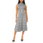 Womens MSK Sleeveless Mock Neck Belted Plaid Midi - image 1