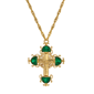 Symbols of Faith Gold-Tone Cross Color Crystal Necklace - image 1