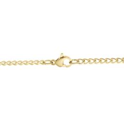 Mens Lynx Stainless Gold-Tone Curb Chain Necklace