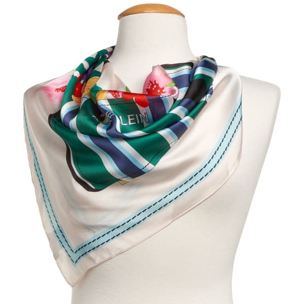 Womens Anne Klein Floral Bag Square Scarf - image 