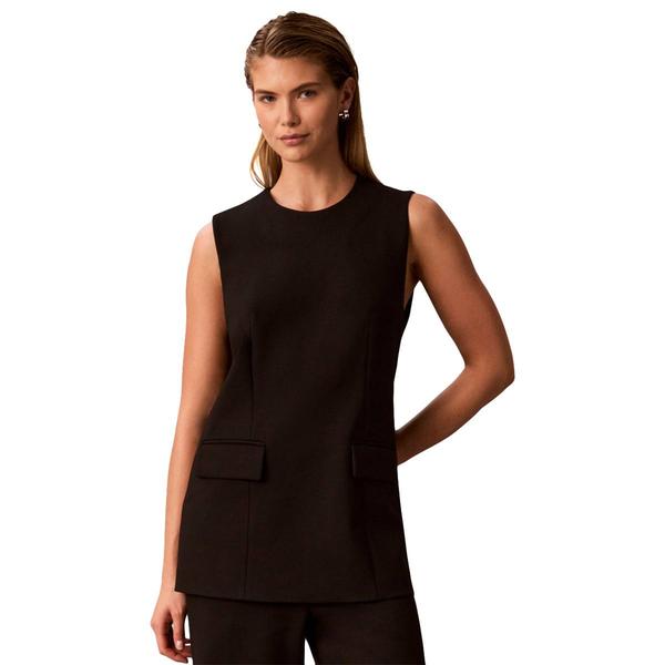 Womens Calvin Klein Sleeveless Compression Top With Front Pocket - image 