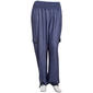 Plus Size NY Collection Pull On Smocked Waist Denim Pants - image 1