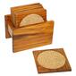Home Basics Pine Wood Square Coasters Set Of 6 - image 2