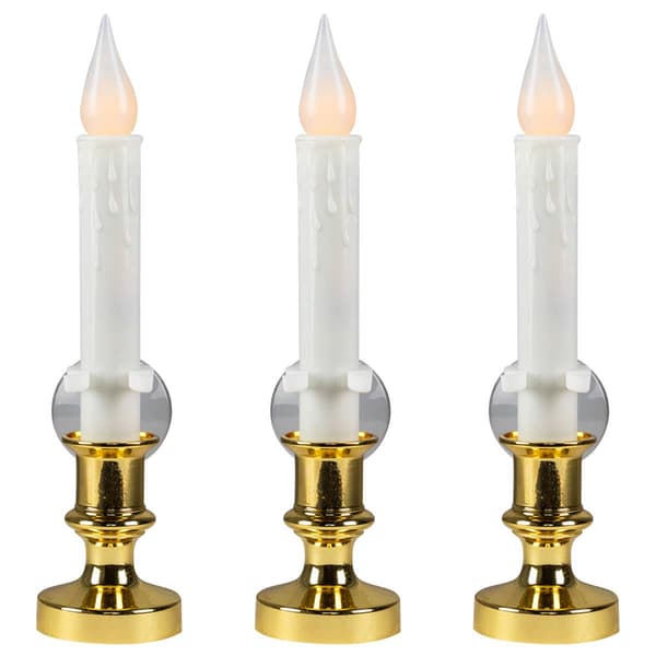 Northlight Seasonal Set of 3 LED Flickering Window Candle Lamps