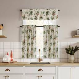 Pine Valley Cotton Blend Tier Kitchen Curtains