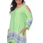 Plus Size White Mark Antonia Cold Shoulder Tunic Top - image 2
