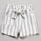 Girls (7-14) 1st Kiss(R) Stripe Paperbag Waist Cotton Shorts - image 1