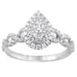 Diamond Classics(tm) White Gold Pear Cut Double Halo Engagement Ring - image 1