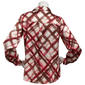 Juniors A. Byer Plaid Satin Button Front Blouse - image 3