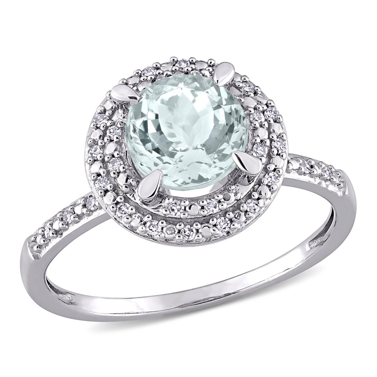 Gemstone Classics™10kt. White Gold 1 1/7ctw. Aquamarine...