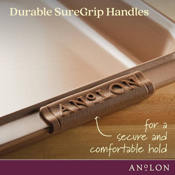 Anolon&#174; Advanced Nonstick Bakeware Cake Pan &Lid & Silicone Grip