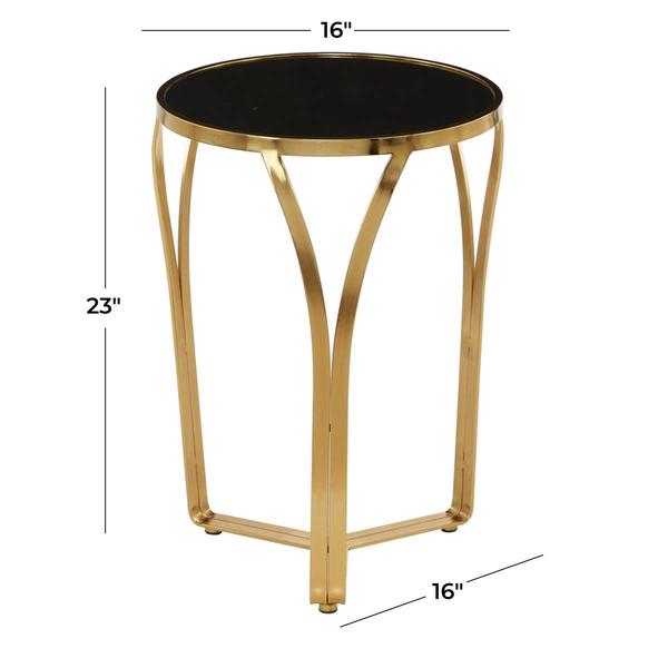 9th & Pike® Gold-Tone Metal Contemporary Accent Table