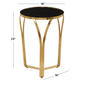 9th & Pike® Gold-Tone Metal Contemporary Accent Table - image 4