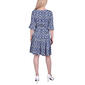 Petite NY Collection Elbow Sleeve Knit Seamed A-Line Dress - image 2