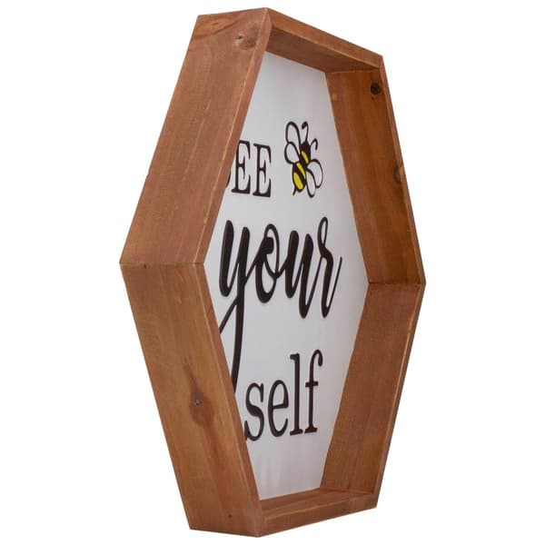 Northlight Seasonal Bee Yourself Wooden Framed Wall Sign
