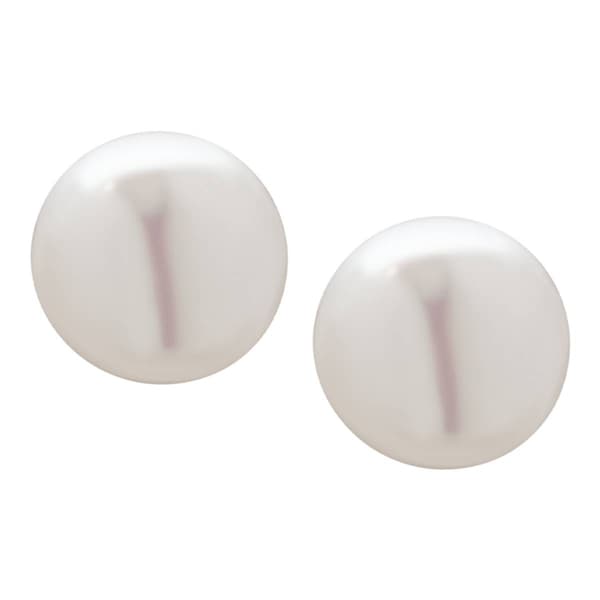 Gianni Argento Sterling Silver 8mm Pearl Stud Earrings - image 