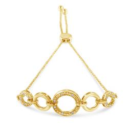 Diamond Classics(tm) Yellow Plated Adjustable Bracelet