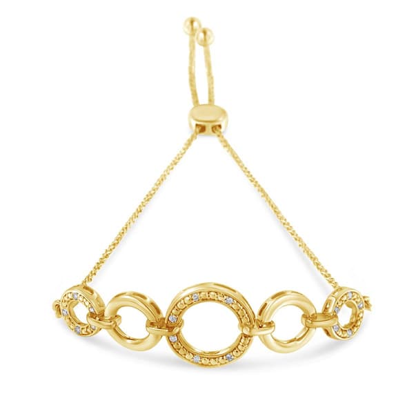 Diamond Classics(tm) Yellow Plated Adjustable Bracelet - image 