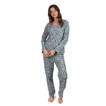 Womens Leveret Cow Cotton Pajama Set - Boscov's