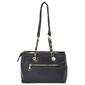 Gloria Vanderbilt Chevron Shoulder Quilt Tote - Black - image 4