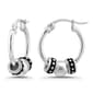 Designs by FMC Sterling Silver Hoop Earrings wtih Beads - image 2