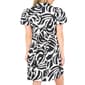Petite MSK Short Puff Sleeve Abstract 1/4 Button Shift Dress - image 2